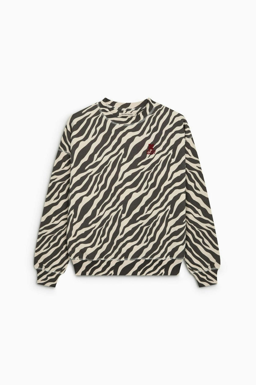 TNS Logo Woman Sweatshirt Zebra Print