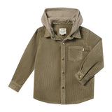 ERIN hooded shirt beige cord