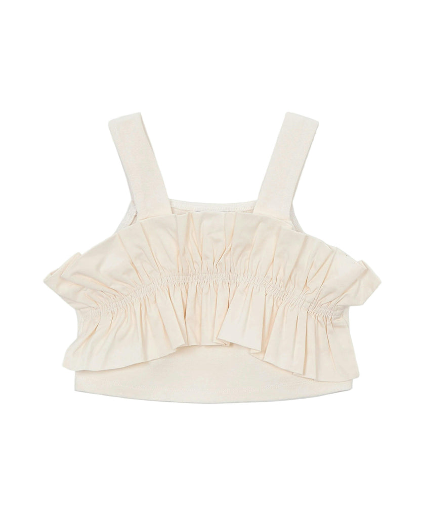 Beige Ruffled Top