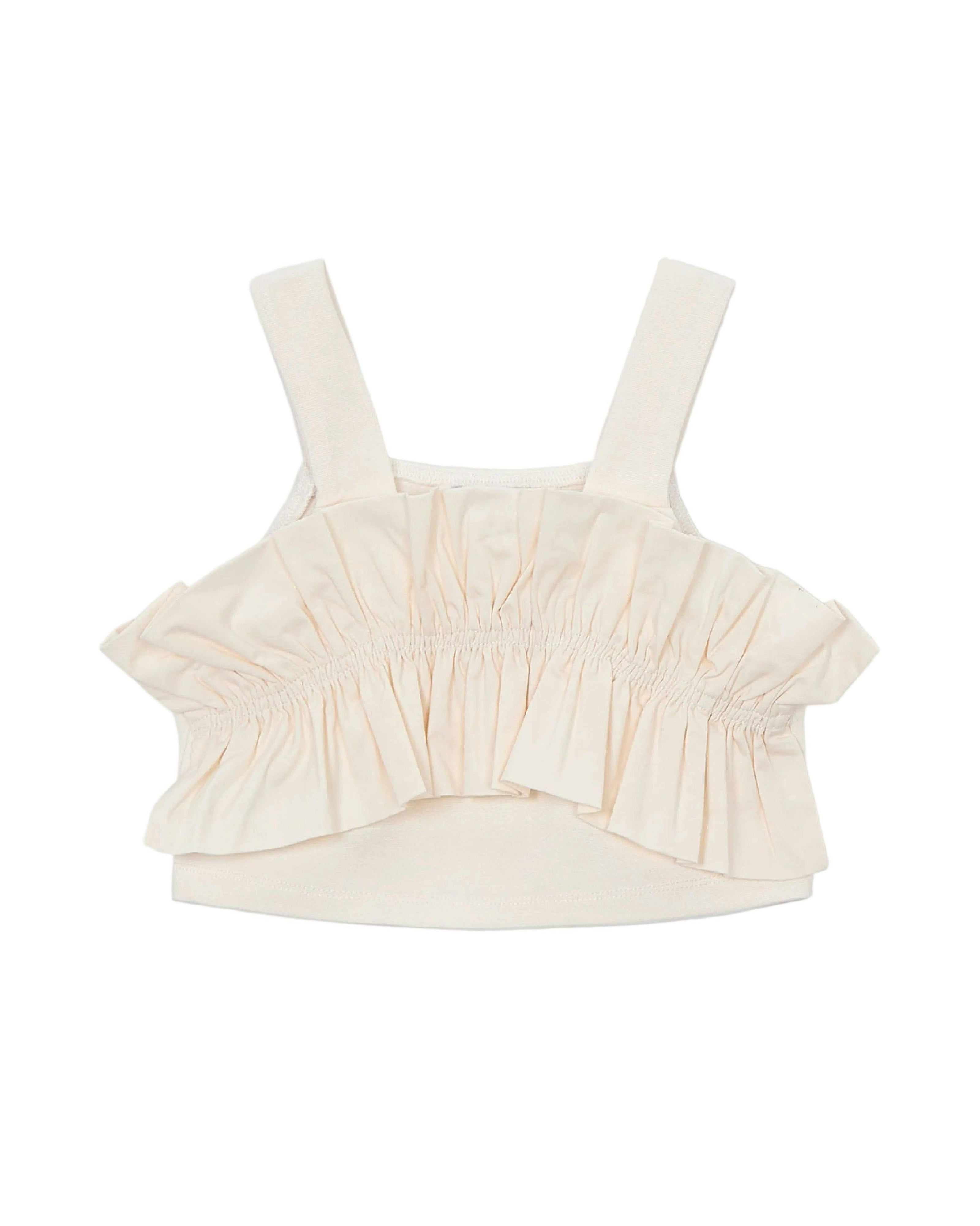 Beige Ruffled Top