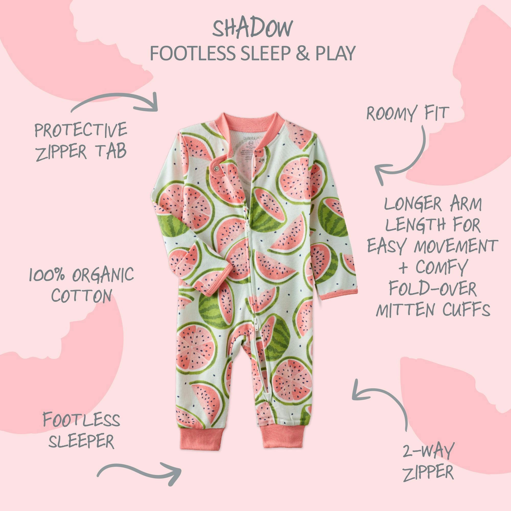 SHADOW Sleep & Play Baby Pajamas for Boys & Girls