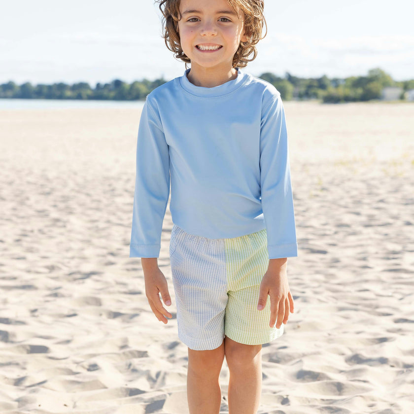 Stripe Seersucker Swim Trunk