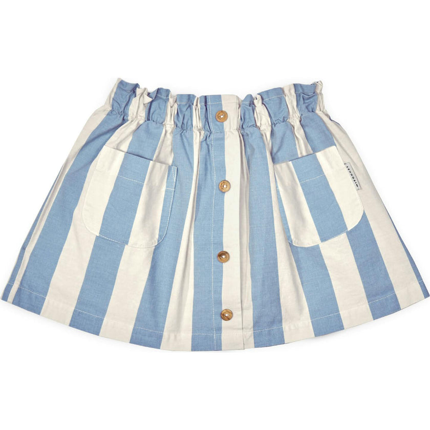 Mipounet SS26 Claude Mini, Skirt Ecru Blue