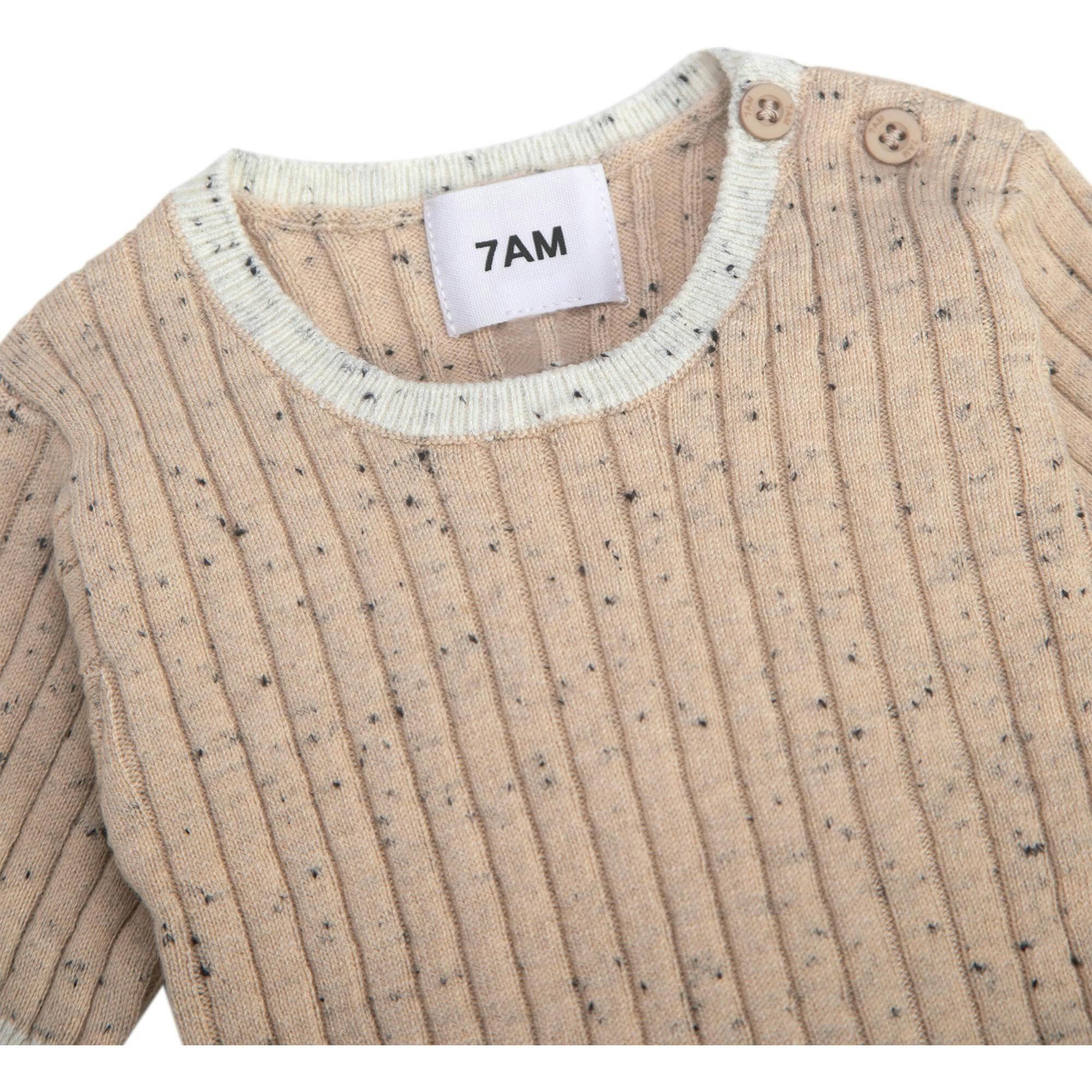 Ribbed Knit Short Sleeve Retro Top