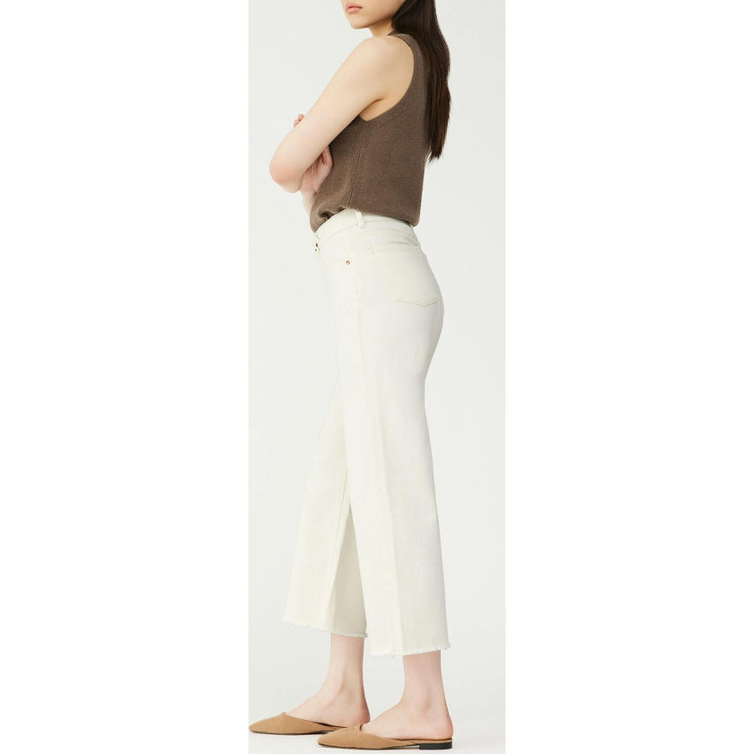 Hepburn Wide Leg High Rise Vintage Jeans | Eggshell