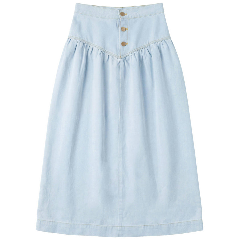 Denim V Yoke Skirt