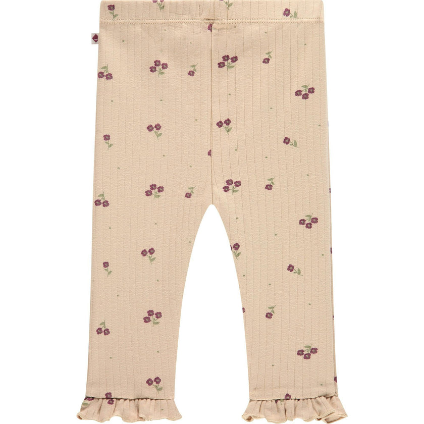 Ribbed Floral Leggings
