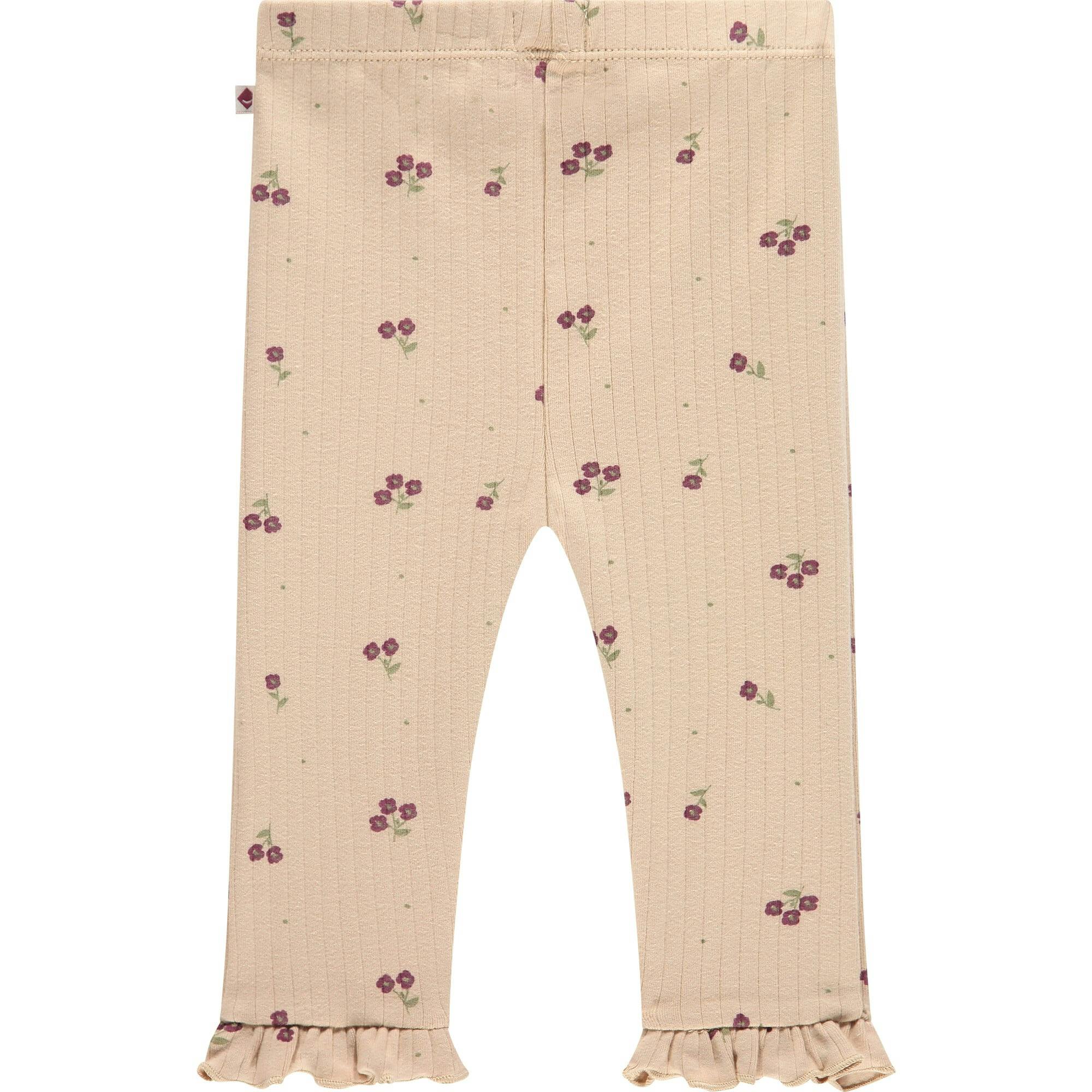 Ribbed Floral Leggings