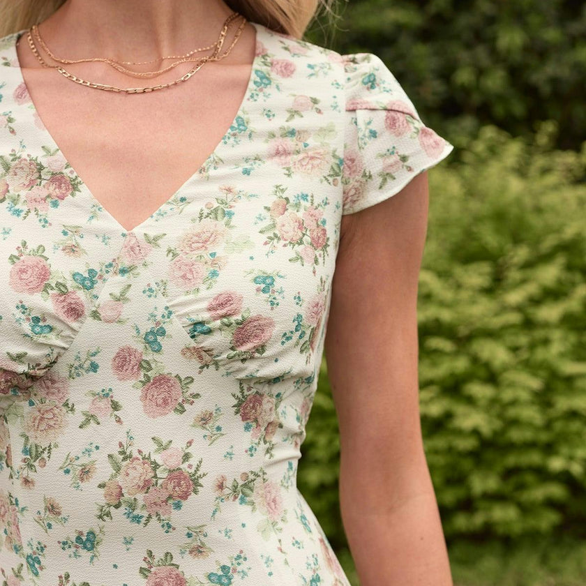 Fiona Dress in Countryside Peony Blossom
