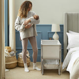 Shnuggle Air Lite Bedside Bassinet | Infant Crib | Height Adjustable Baby Bed with Mattress