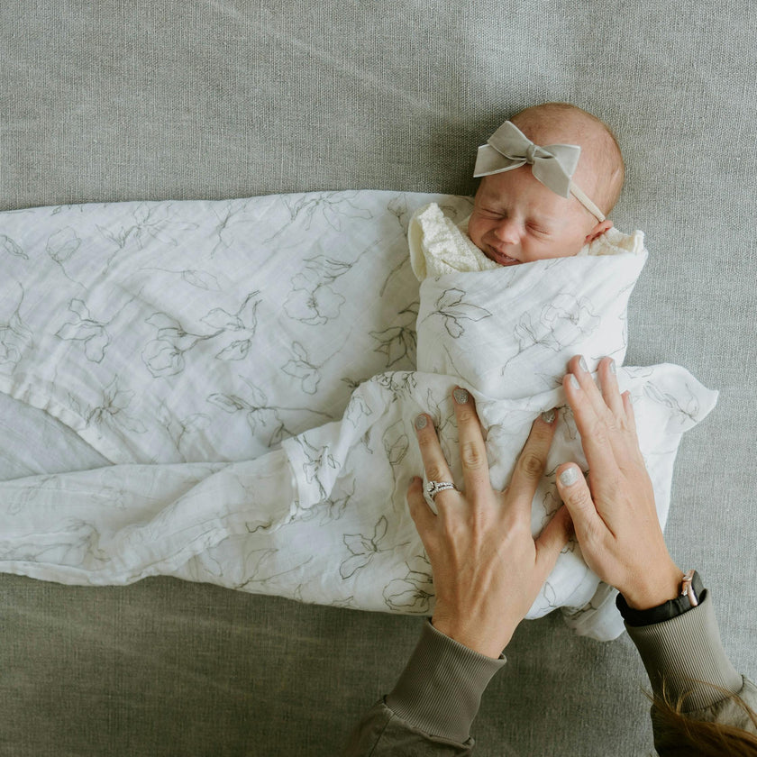 Organic Cotton Muslin Swaddle Blanket 2 Pack - Magnolia