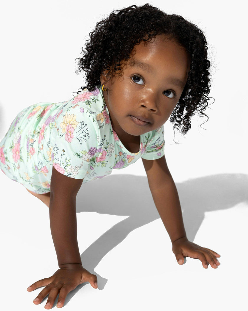 Petals & Posies Bamboo Kids Pajama Short Set