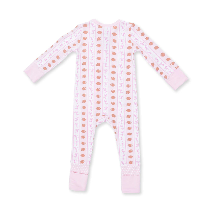 Football Bow Stripe - Convertible Romper