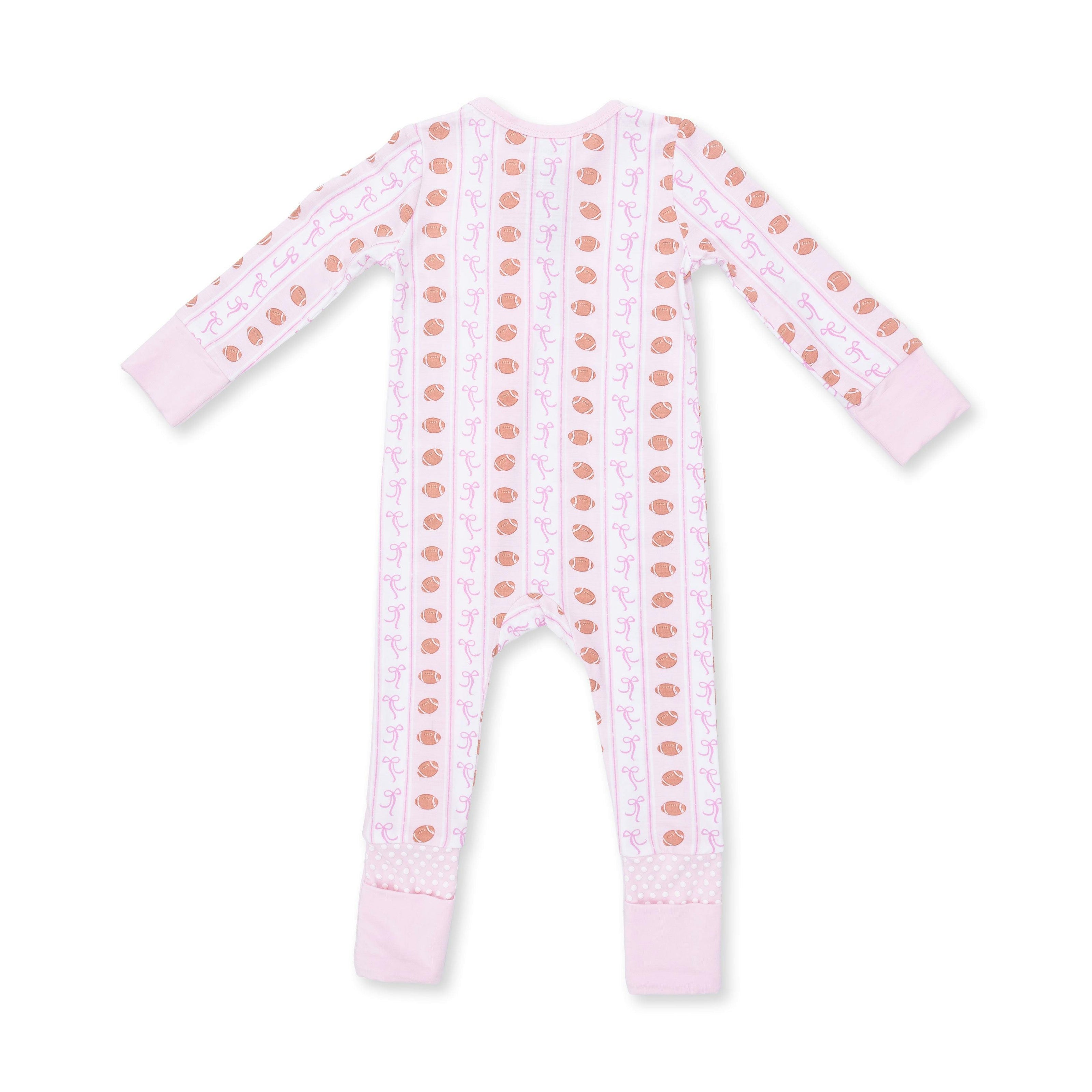 Football Bow Stripe - Convertible Romper