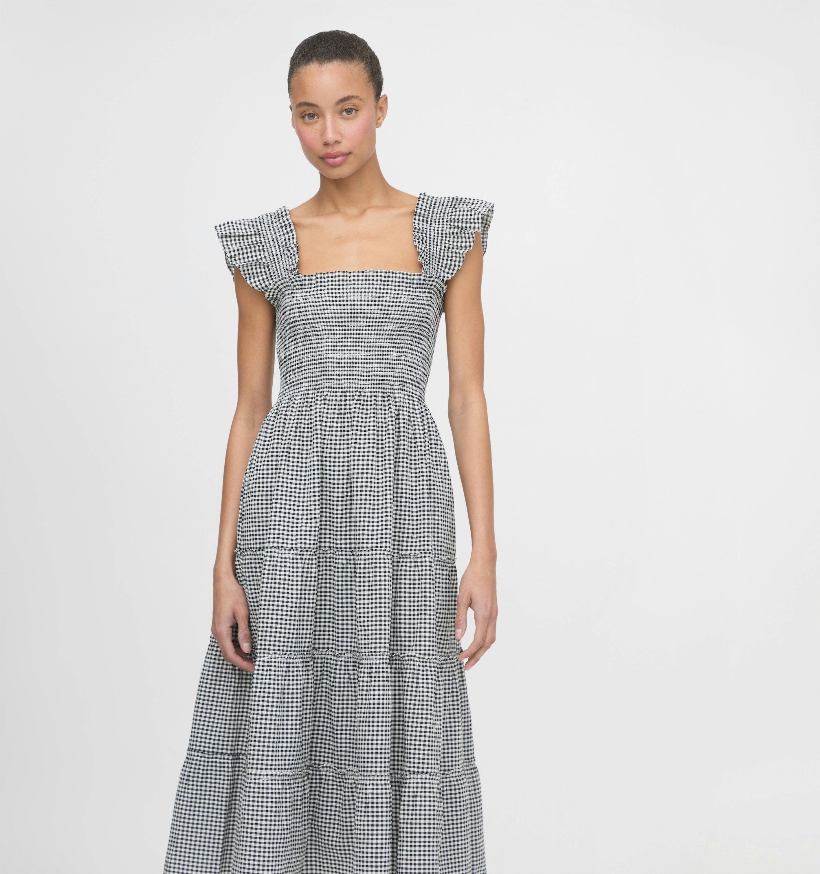 The Ellie Nap Dress - Black/Sand Gingham