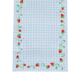 Strawberry Picnic Gingham Table Runner