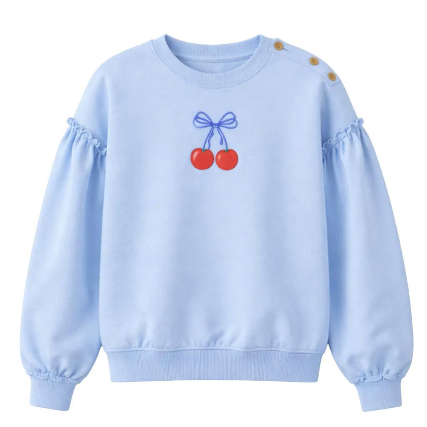 Cherry Print French Terry Sweatshirt