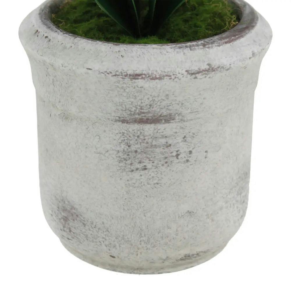 Artificial 2-Stem Phalaenopsis White Orchid