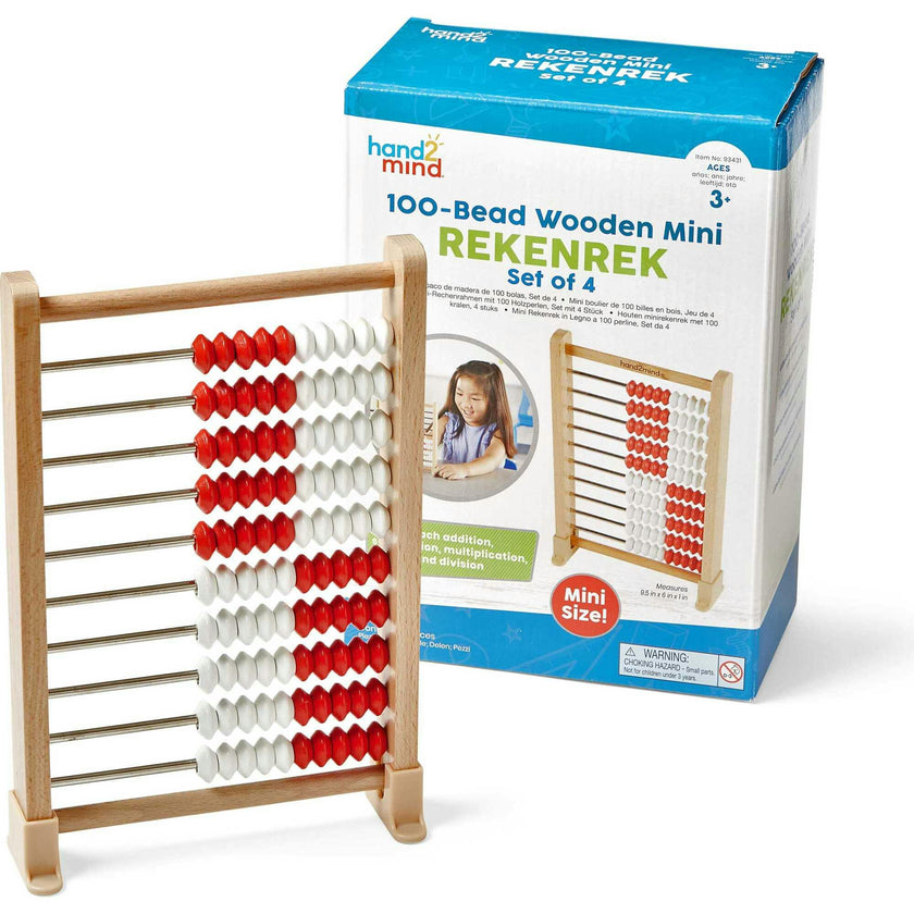 Mini 100-Bead Rekenrek Set of 4