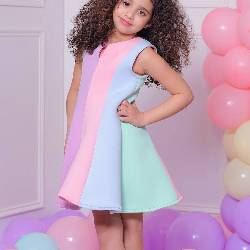 Multi Sophie Rainbow Striped Dress
