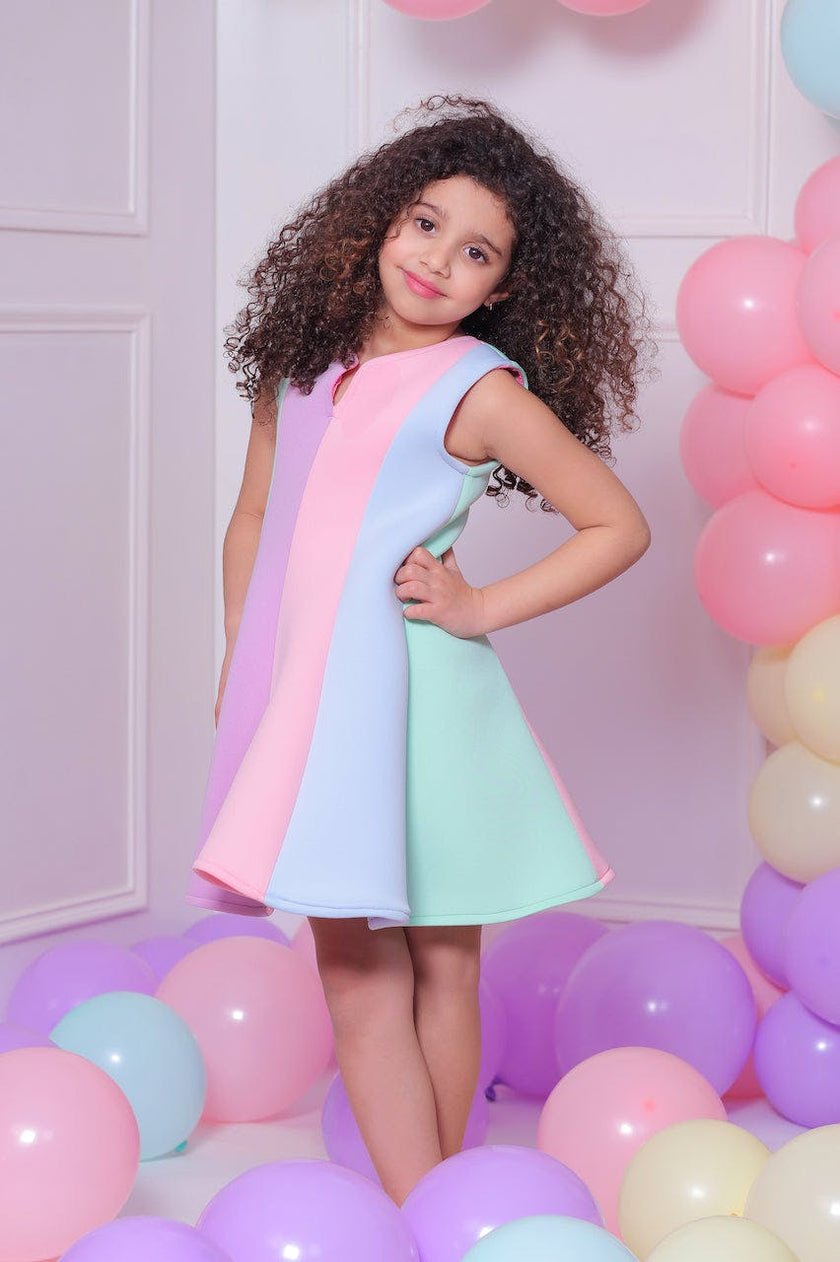 Multi Sophie Rainbow Striped Dress