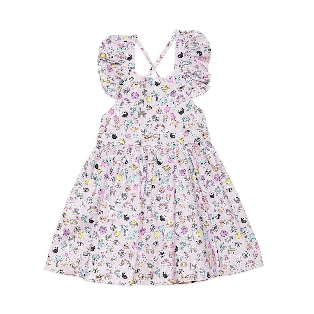 Ruffle Sleeve Dress in 90s Toys