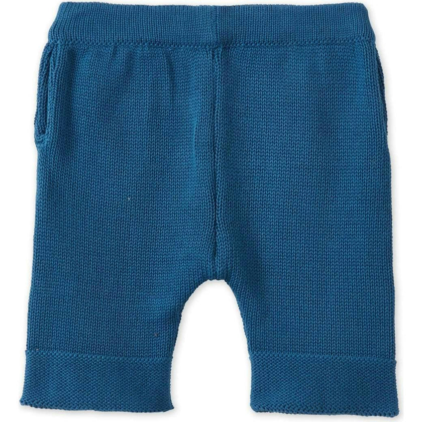 Organic Cotton Nordic Knit Shorts, Fjord Blue