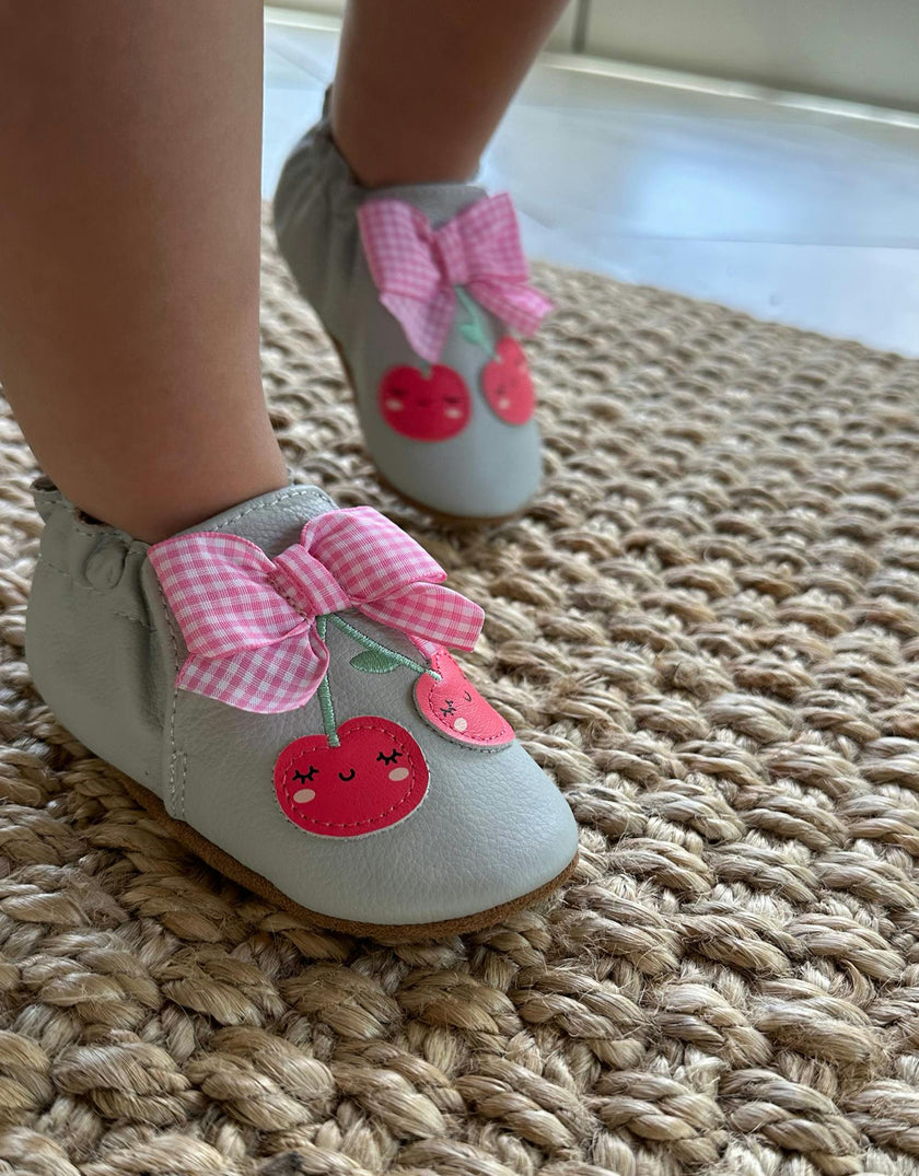 Cherry Cute Soft Soles in Grey