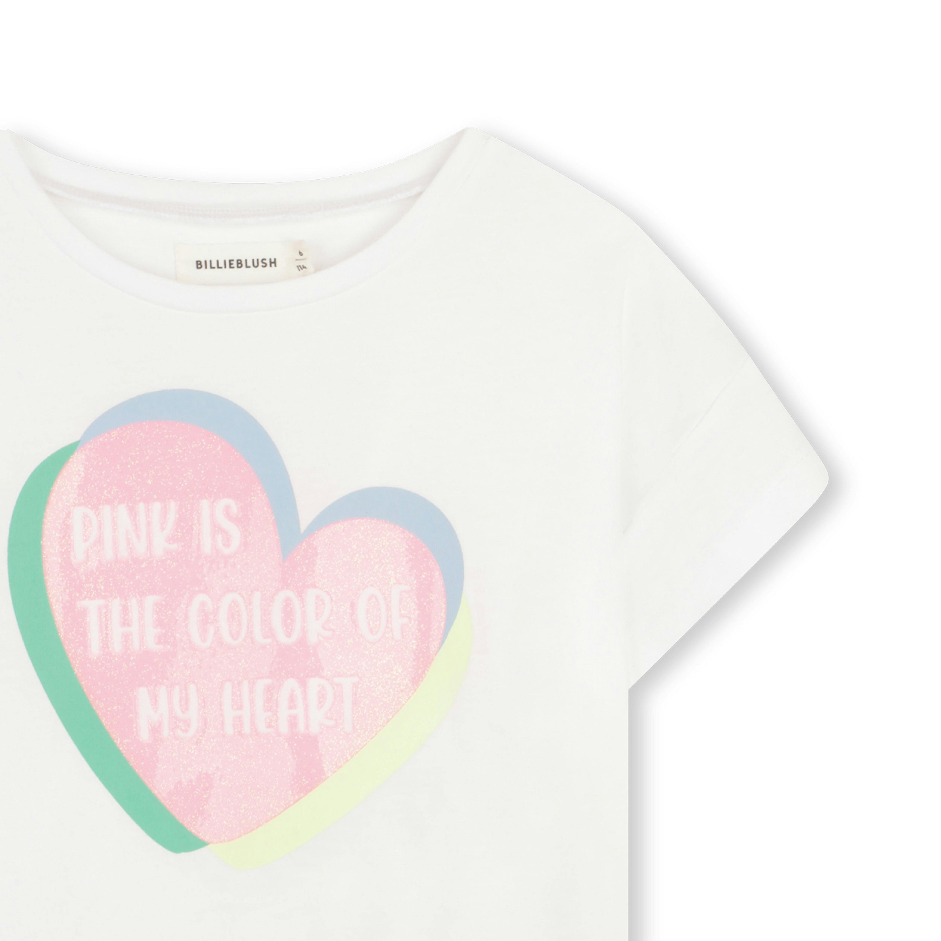 White Heart Tee & Check Shorts Set