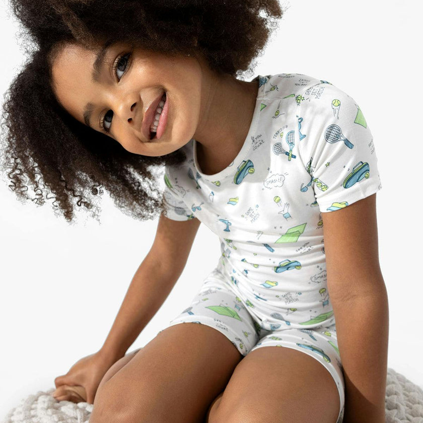 Tennis Bamboo Kids Pajama Short Set