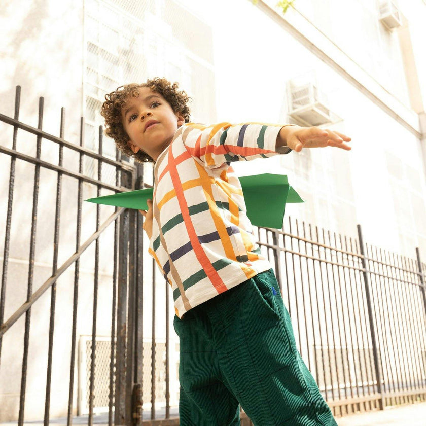 Recycled Cotton Warm Grid T- Shirt