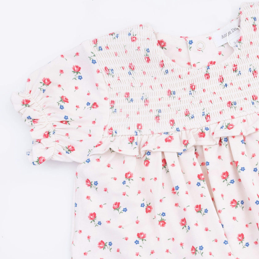 Joli Rosette - Smocked Ruffle Bubble with Skirt