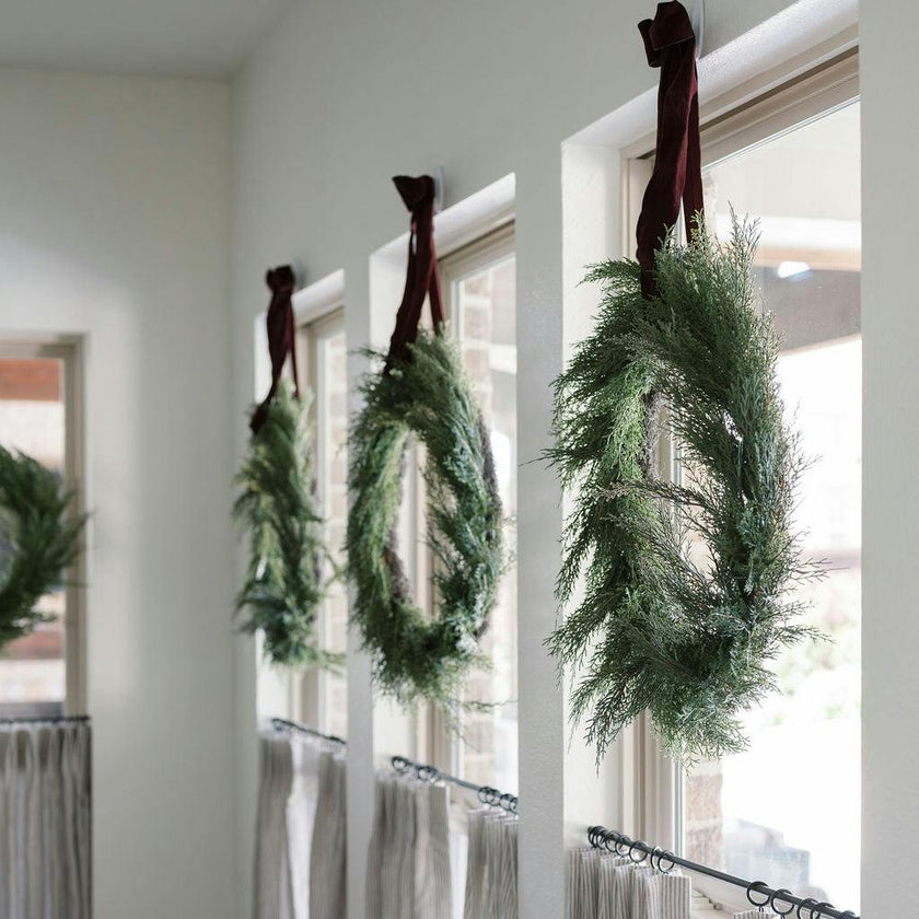 30" Faux Evergreen Cedar Wreath