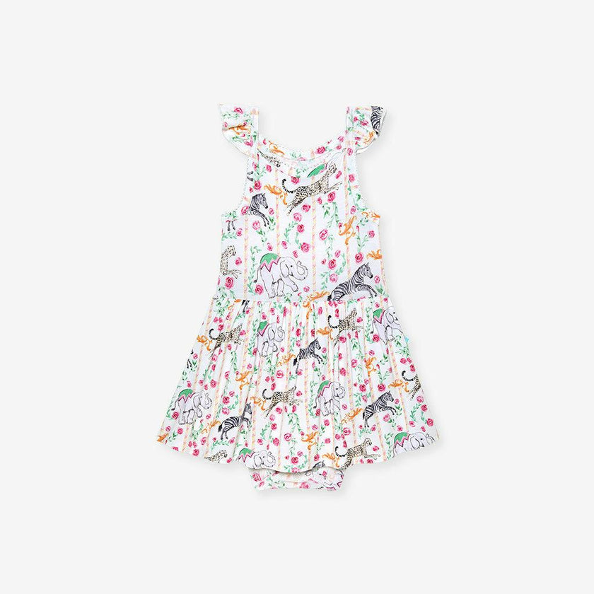 Lyra Ruffled Picot Bodysuit Dress