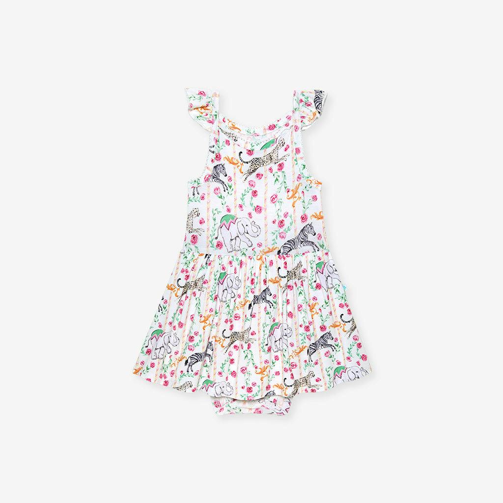 Lyra Ruffled Picot Bodysuit Dress