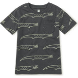 Printed Pocket Tee, Grey