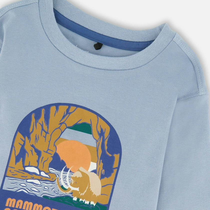 Organic Cotton Long Sleeve T-Shirt Light Blue