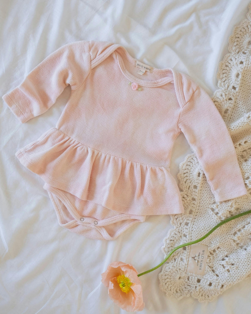 Tie-dye Onesie in Baby Pink
