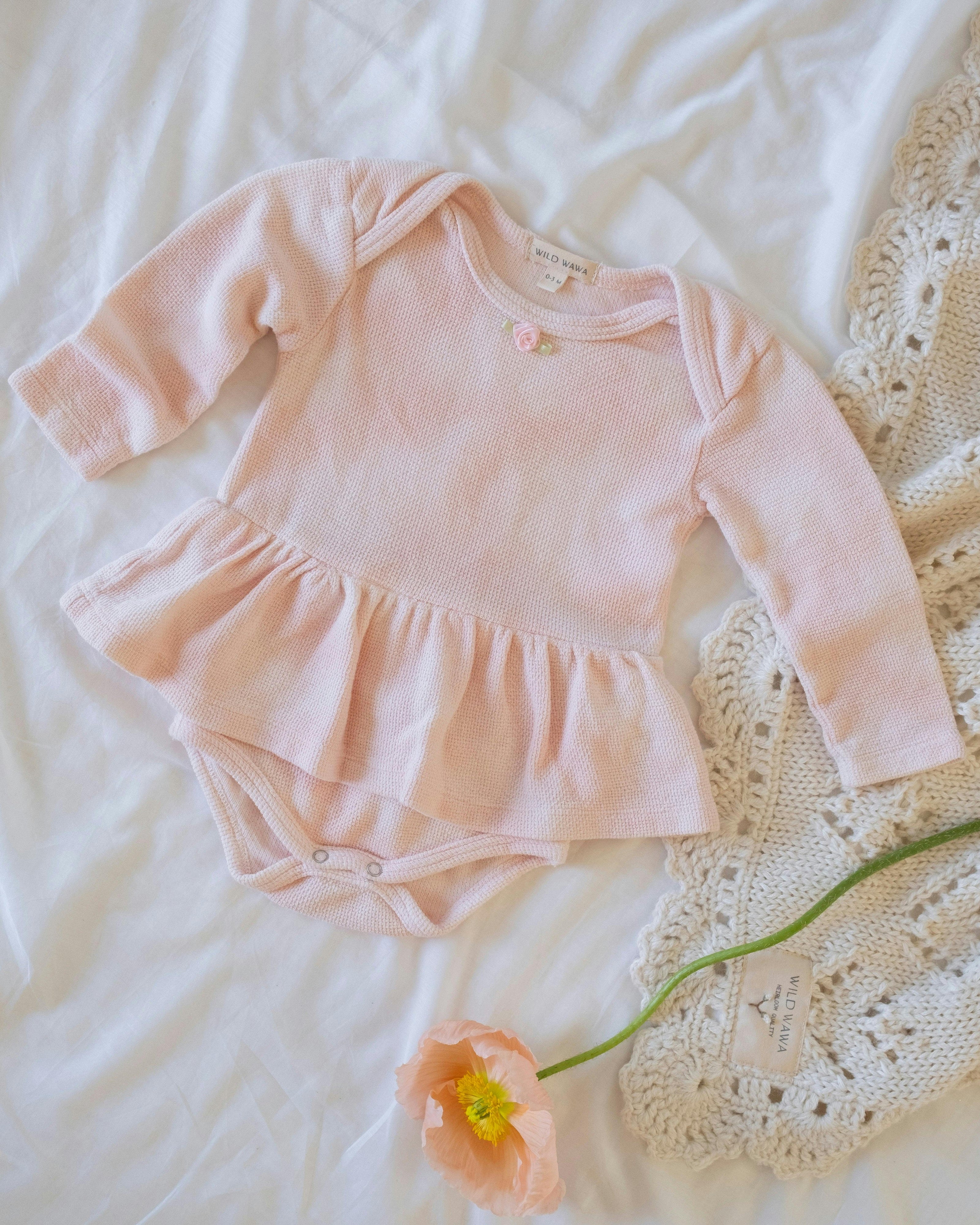 Tie-dye Onesie in Baby Pink