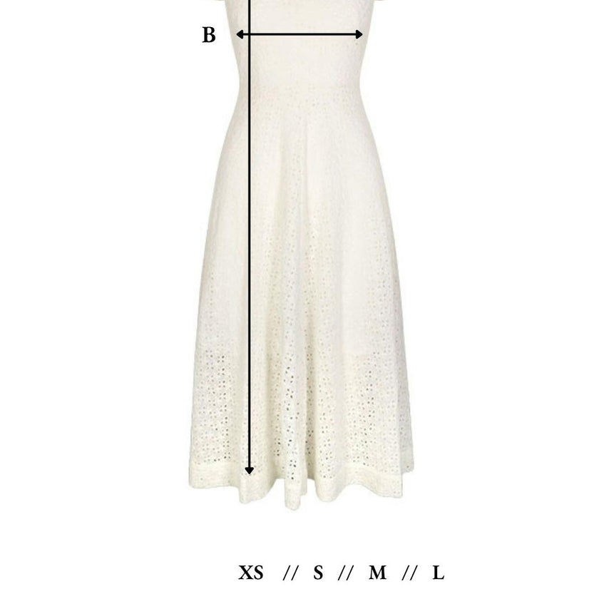 Celia Dress in Vanilla Eyelet
