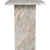Cecil 18.5" Contemporary Natural Marble Handmade T-Shaped End Table