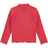 Ribbed Long Sleeve Lettuce Hem T-Shirt