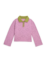children's cotton sweater - blush hearts