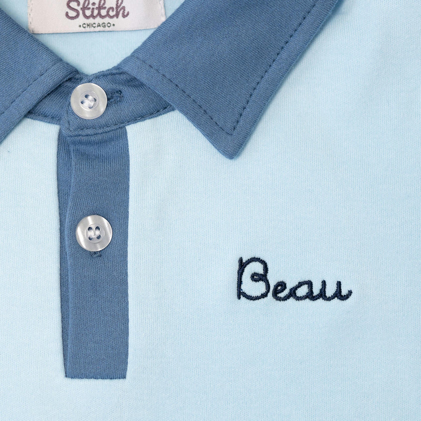 Custom Embroidered Contrast Polo Shirt