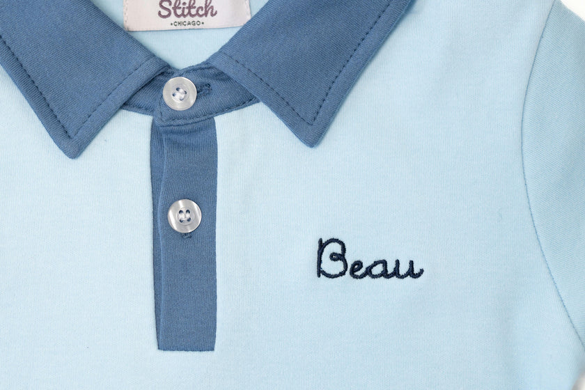 Custom Embroidered Contrast Polo Shirt