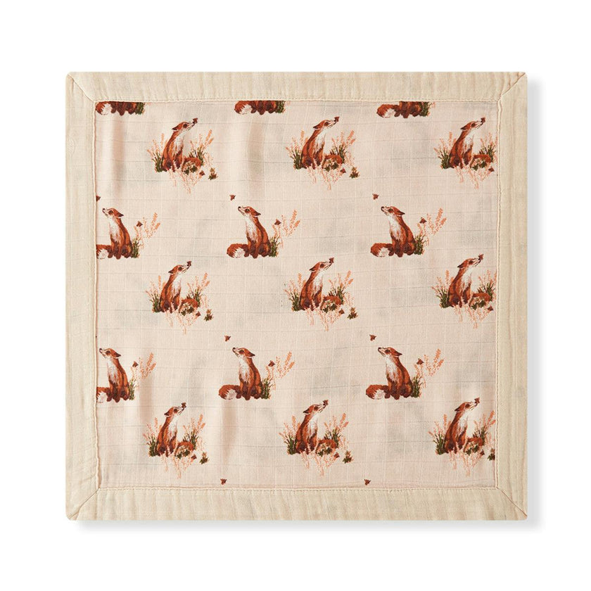 Floral Mini Lovey Two-Layer Muslin Security Blanket