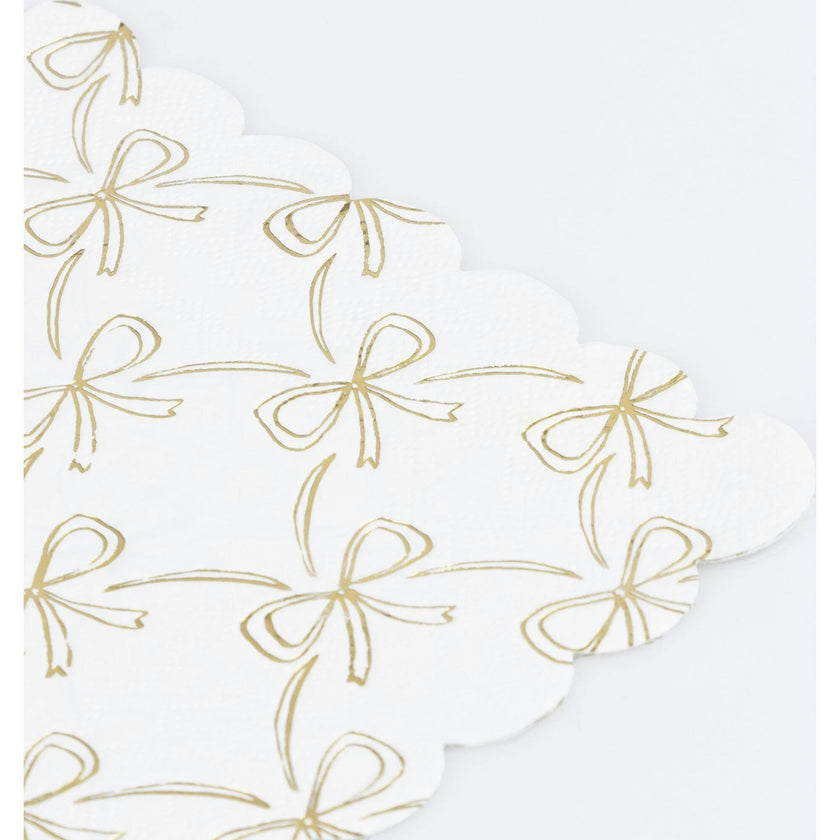 Gold Bow Large Napkins