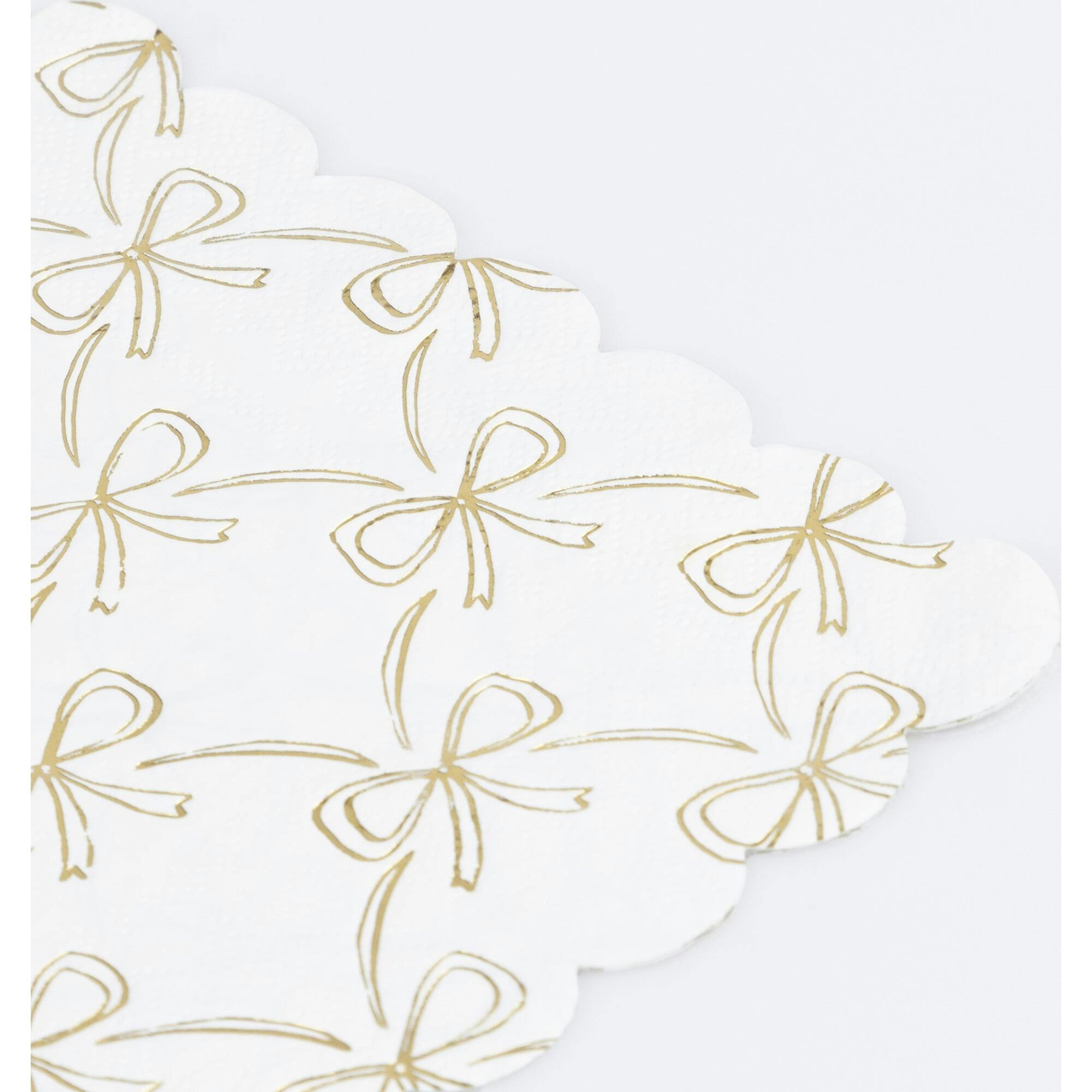 Gold Bow Large Napkins