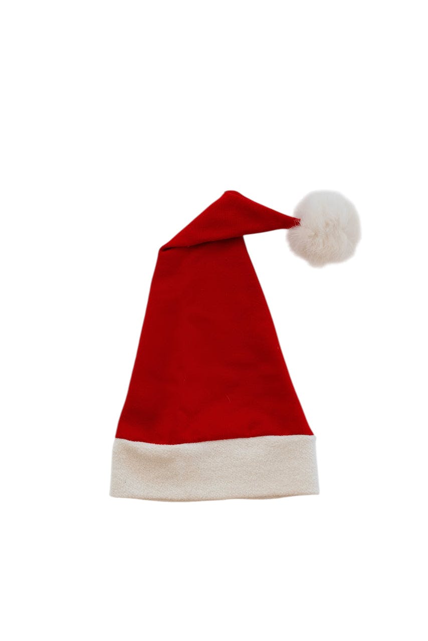 Adult No Plastic Family Santa Hat | Organic Cotton, Hemp, and Fur