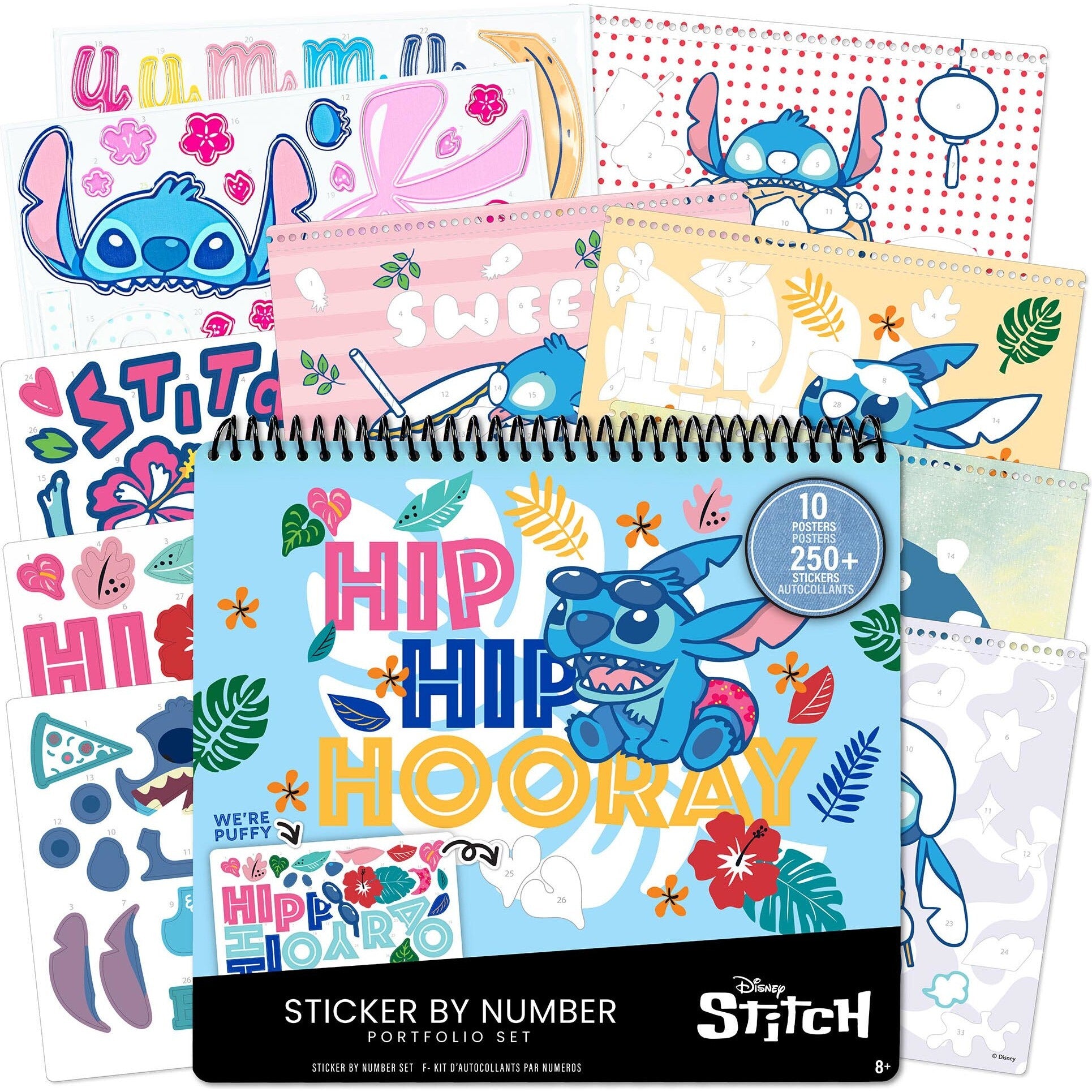 Disney Stitch: Sticker By Number Portfolio Set